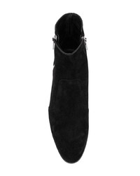 schwarze Chelsea Boots aus Wildleder von Balmain