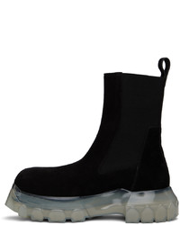 schwarze Chelsea Boots aus Wildleder von Rick Owens