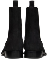 schwarze Chelsea Boots aus Wildleder von The Row