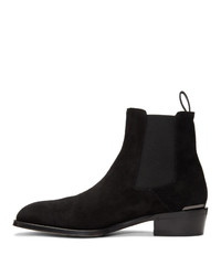 schwarze Chelsea Boots aus Wildleder von Alexander McQueen