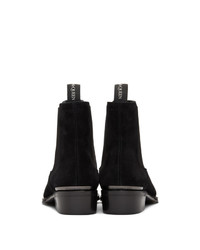 schwarze Chelsea Boots aus Wildleder von Alexander McQueen