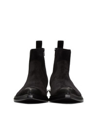 schwarze Chelsea Boots aus Wildleder von Balenciaga