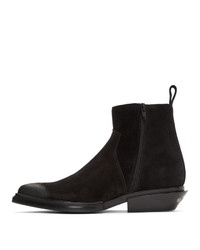 schwarze Chelsea Boots aus Wildleder von Balenciaga