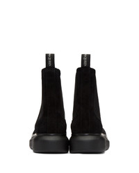 schwarze Chelsea Boots aus Wildleder von Alexander McQueen