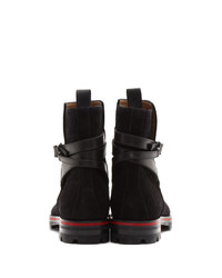 schwarze Chelsea Boots aus Wildleder von Christian Louboutin