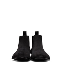 schwarze Chelsea Boots aus Wildleder von Paul Smith