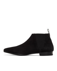 schwarze Chelsea Boots aus Wildleder von Paul Smith