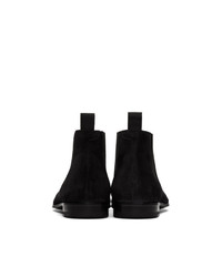 schwarze Chelsea Boots aus Wildleder von Paul Smith