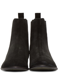 schwarze Chelsea Boots aus Wildleder von H By Hudson