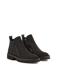 schwarze Chelsea Boots aus Wildleder von Giuseppe Zanotti