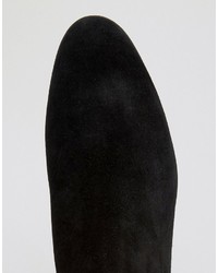schwarze Chelsea Boots aus Wildleder von Hugo Boss
