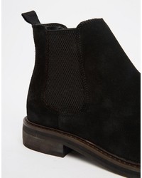 schwarze Chelsea Boots aus Wildleder von Asos