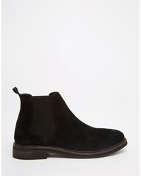 schwarze Chelsea Boots aus Wildleder von Asos