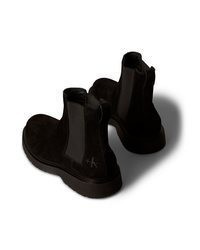 schwarze Chelsea Boots aus Wildleder von Calvin Klein Jeans