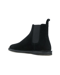 schwarze Chelsea Boots aus Wildleder von Saint Laurent