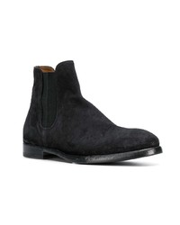 schwarze Chelsea Boots aus Wildleder von Silvano Sassetti