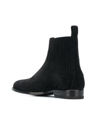 schwarze Chelsea Boots aus Wildleder von Saint Laurent