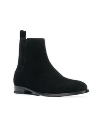 schwarze Chelsea Boots aus Wildleder von Saint Laurent