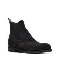 schwarze Chelsea Boots aus Wildleder von Pantanetti