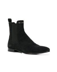 schwarze Chelsea Boots aus Wildleder von Philipp Plein