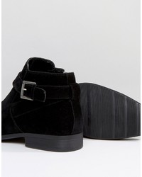 schwarze Chelsea Boots aus Wildleder von Asos