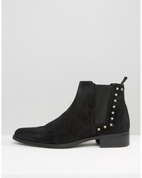 schwarze Chelsea Boots aus Wildleder von Asos