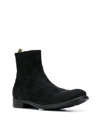 schwarze Chelsea Boots aus Wildleder von Officine Creative