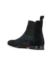 schwarze Chelsea Boots aus Wildleder von Santoni