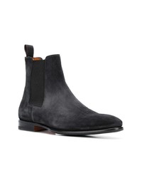 schwarze Chelsea Boots aus Wildleder von Santoni