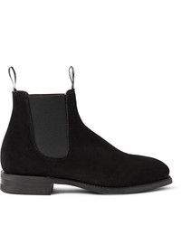 schwarze Chelsea Boots aus Wildleder von R.M. Williams