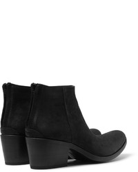 schwarze Chelsea Boots aus Wildleder von Haider Ackermann