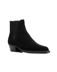 schwarze Chelsea Boots aus Wildleder von Saint Laurent