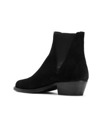 schwarze Chelsea Boots aus Wildleder von Saint Laurent