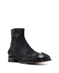 schwarze Chelsea Boots aus Wildleder von Maison Margiela