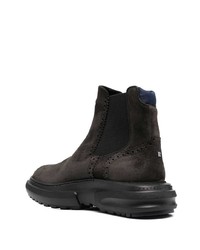 schwarze Chelsea Boots aus Wildleder von Fratelli Rossetti