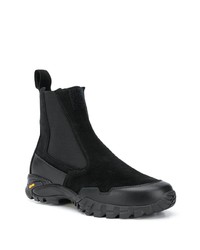 schwarze Chelsea Boots aus Wildleder von Stone Island Shadow Project