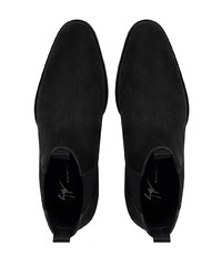 schwarze Chelsea Boots aus Wildleder von Giuseppe Zanotti