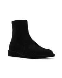 schwarze Chelsea Boots aus Wildleder von Maison Margiela