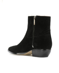 schwarze Chelsea Boots aus Wildleder von Saint Laurent