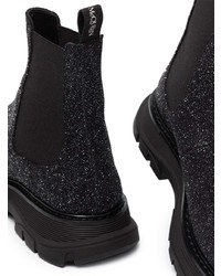 schwarze Chelsea Boots aus Wildleder von Alexander McQueen