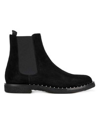 schwarze Chelsea Boots aus Wildleder von Valentino