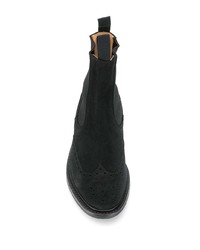 schwarze Chelsea Boots aus Wildleder von Trickers