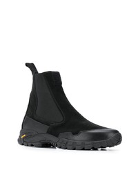 schwarze Chelsea Boots aus Wildleder von Stone Island Shadow Project