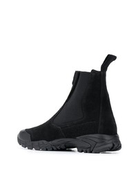 schwarze Chelsea Boots aus Wildleder von Stone Island Shadow Project