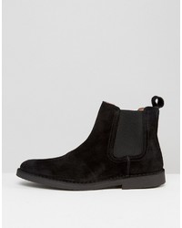 schwarze Chelsea Boots aus Wildleder von Selected