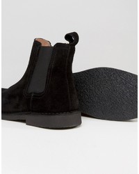 schwarze Chelsea Boots aus Wildleder von Selected