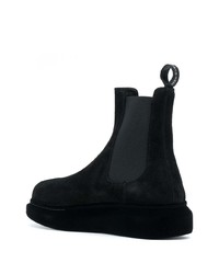 schwarze Chelsea Boots aus Wildleder von Alexander McQueen