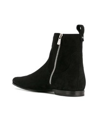 schwarze Chelsea Boots aus Wildleder von Dolce & Gabbana