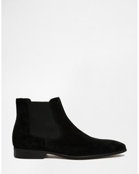 schwarze Chelsea Boots aus Wildleder