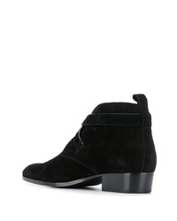 schwarze Chelsea Boots aus Wildleder von Saint Laurent